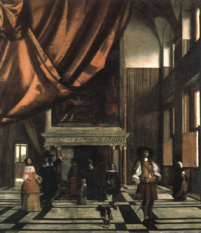 Pieter de Hooch interior of the burgomasters council chamber